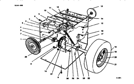 Traction Assembly 1 Diagram and Parts List for 522R 28230-7900001 & UP Lawn Boy Snow Blower